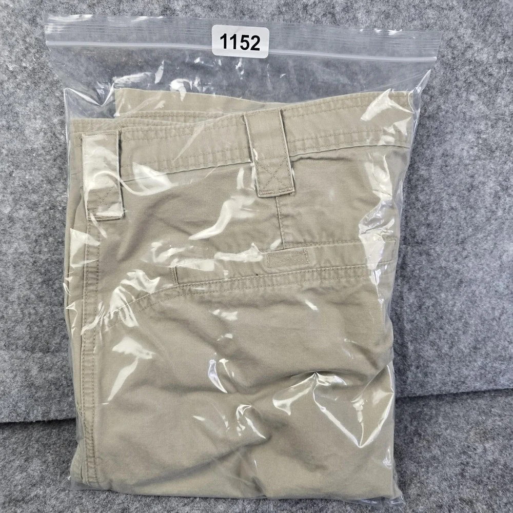 Wrangler Outdoor Shorts Mens 38 Beige Cargo Canvas Utility Pockets Hiking